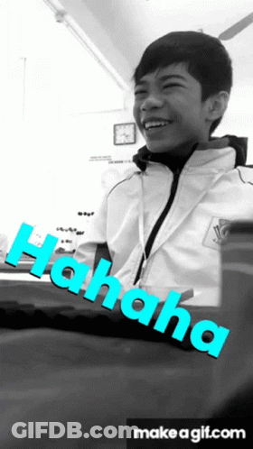 Black And White Boy Saying Hahaha GIF
