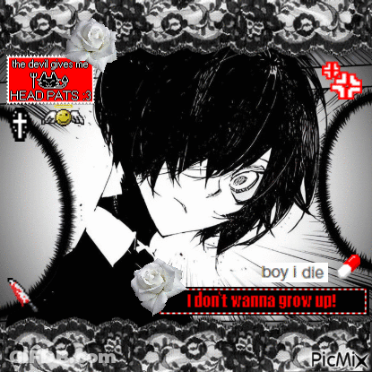 Black And White Boy Saying I Don't Wanna Grow Up GIF
