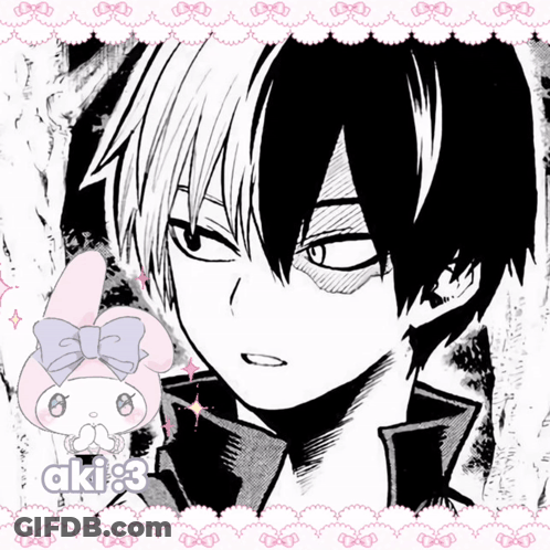 Black And White Boy With Name Aki3 GIF