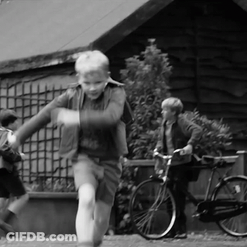 Black And White Boys Carrying On Shoulders GIF