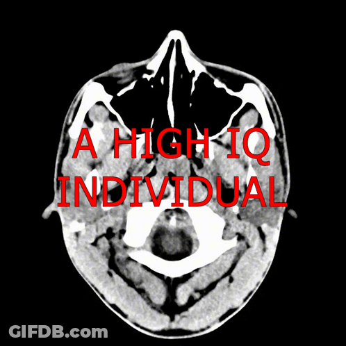 Black And White Brain With A High IQ Individual GIF