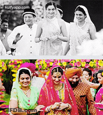 Black And White Bride And Groom With Kulfyapp.com GIF