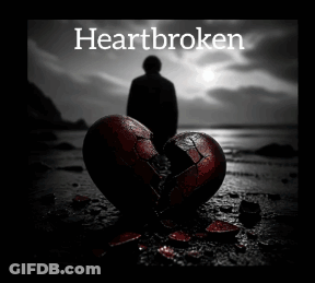 Black And White Broken Heart Heartbroken GIF