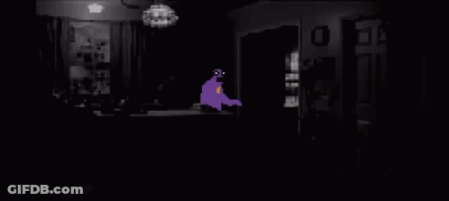 Black And White Building With Purple Outline GIF