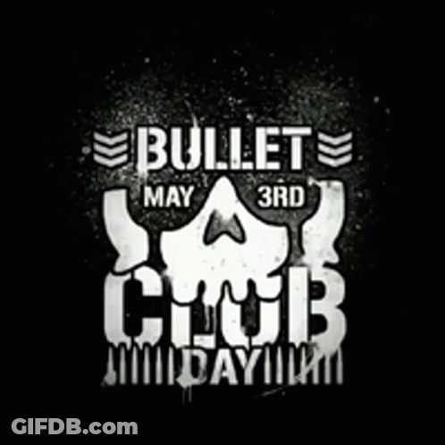 Black And White Bullet Club Logo GIF