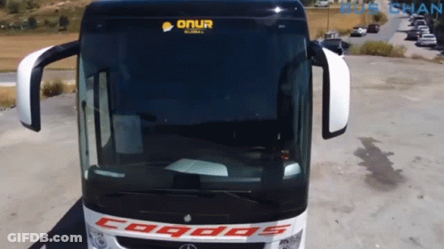 Black And White Bus Saying Onur GIF