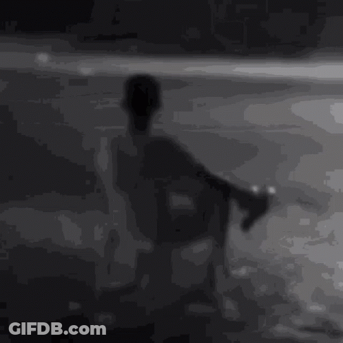 Black And White Car Driving At Night GIF
