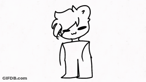 Black And White Cartoon Cat Head GIF