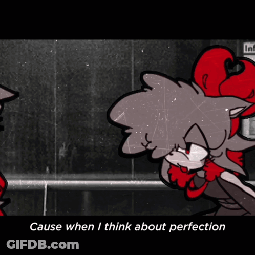 Black And White Cartoon Cause When I Think About Perfection GIF