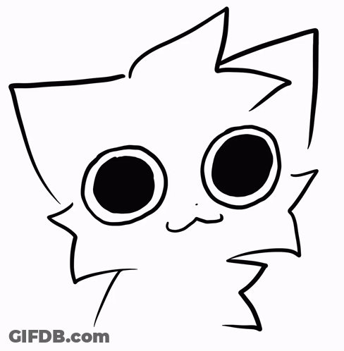 Black And White Cartoon Character GIF