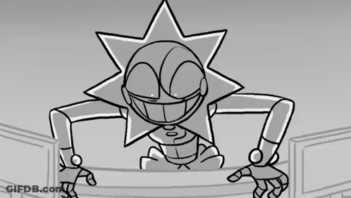 Black And White Cartoon Character Holding Ball GIF