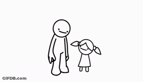 Black And White Cartoon Character Kicking Another Person GIF