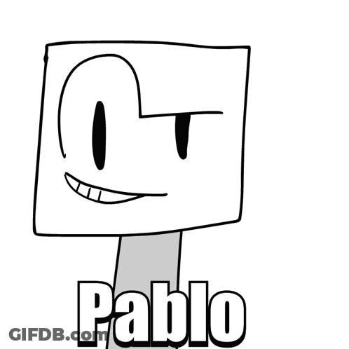 Black And White Cartoon Character Pablo GIF