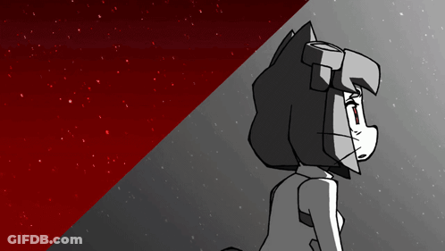 Black And White Cartoon Character GIF