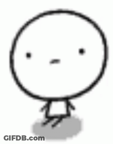 Black And White Cartoon Character Sad Expression GIF