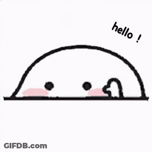 Black And White Cartoon Character Saying Hello GIF