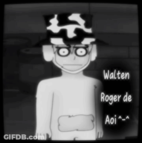 Black And White Cartoon Character Walter Roger De Aoi GIF