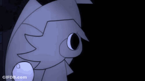 Black And White Cartoon Character With Bow On Head GIF