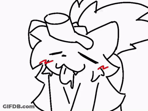 Black And White Cartoon Character With Hat GIF