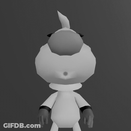Black And White Cartoon Character With Large Nose GIF