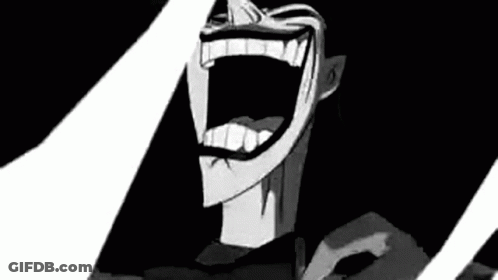 Black And White Cartoon Laughing GIF