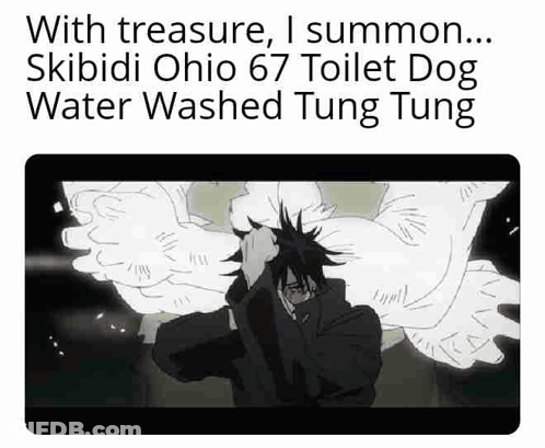 Black And White Cartoon Man Head In Hands Saying With Treasure I Summon GIF