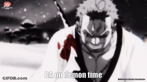 Black And White Cartoon Man With Blood On Face GIF