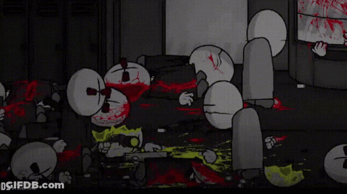 Black And White Cartoon Number 05 GIF