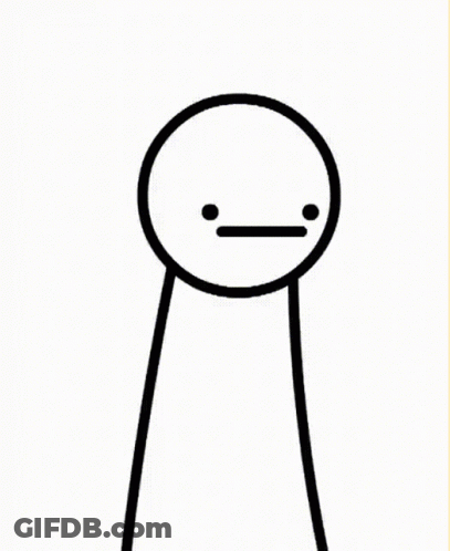 Black And White Cartoon Sad Face GIF