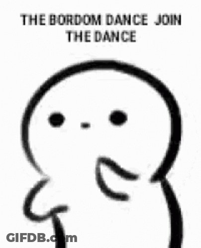 Black And White Cartoon: The Boredom Dance Join The Dance GIF