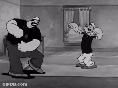 Black And White Cartoon Two Men Dancing GIF