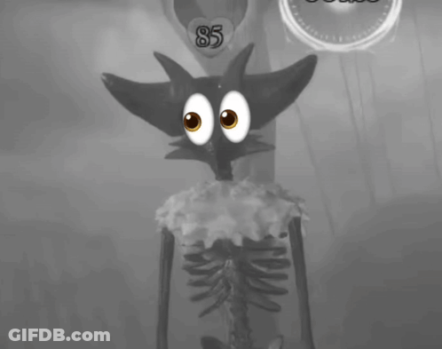 Black And White Cartoon With Number 85 GIF