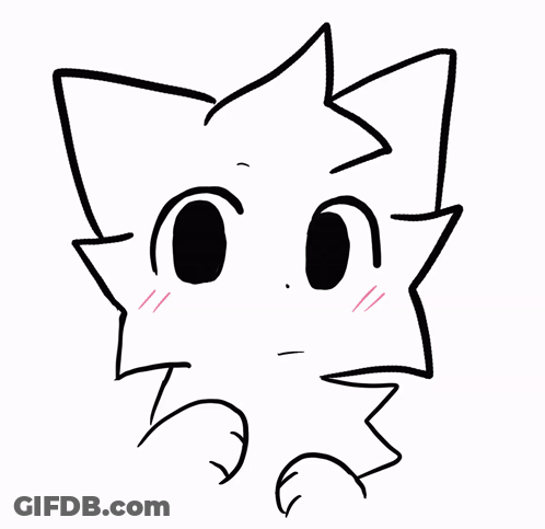 Black And White Cartoon With Star-Shaped Head GIF