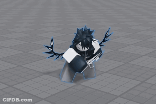 Black And White Cartoon With Wings And Sword GIF