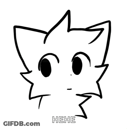 Black And White Cat Face Saying Hee GIF