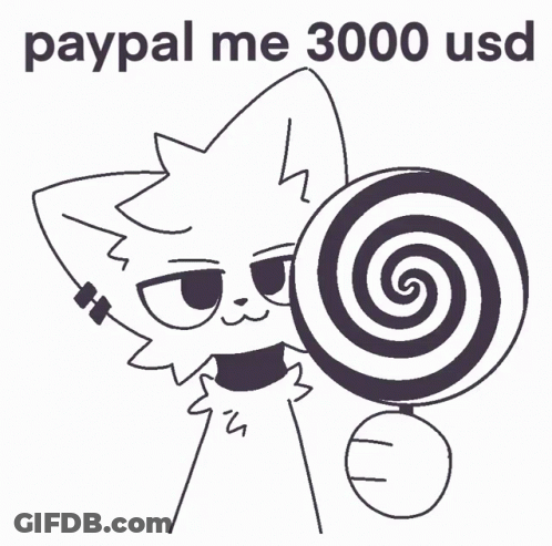 Black And White Cat Holding Lollipop GIF