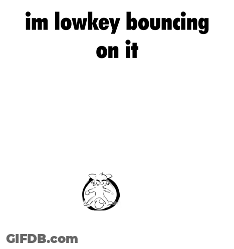 Black And White Cat Im Lowkey Bouncing GIF