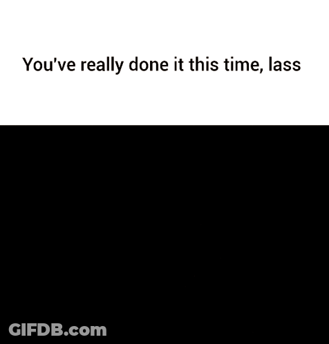 Black And White Cat Laying On Floor Saying Youve Really Done It This Time Lass GIF