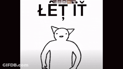 Black And White Cat Let It GIF