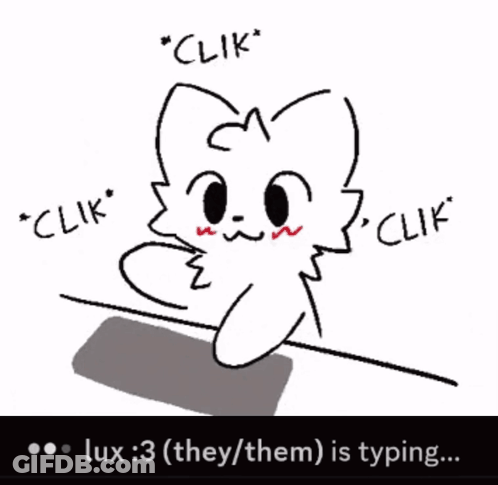 Black And White Cat Lux 3 They / Them Is Typing GIF
