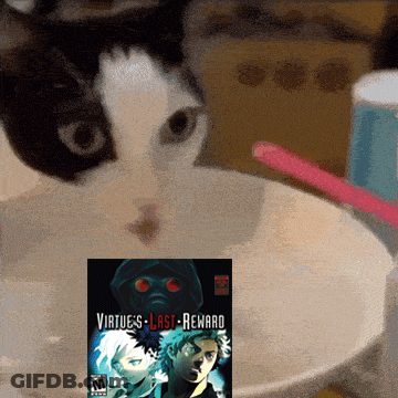Black And White Cat Playing Virtue Last Reward GIF