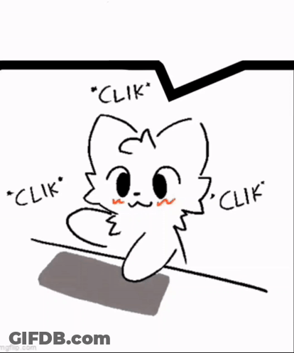 Black And White Cat Saying Clik GIF