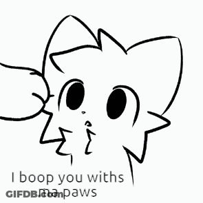 Black And White Cat Saying I Boop You With Ma Paws GIF