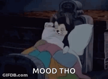 Black And White Cat Sleeping Mood Tho GIF