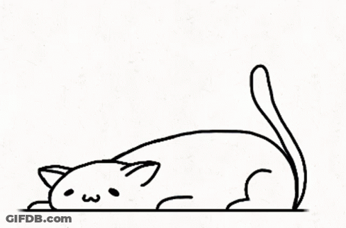 Black And White Cat Sleeping On Back With Zzz GIF