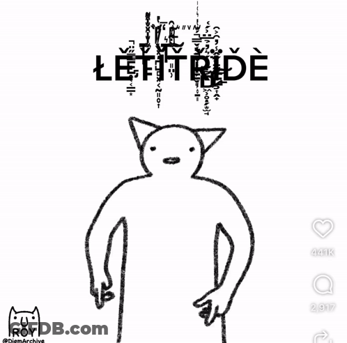 Black And White Cat Tetris Drawing GIF
