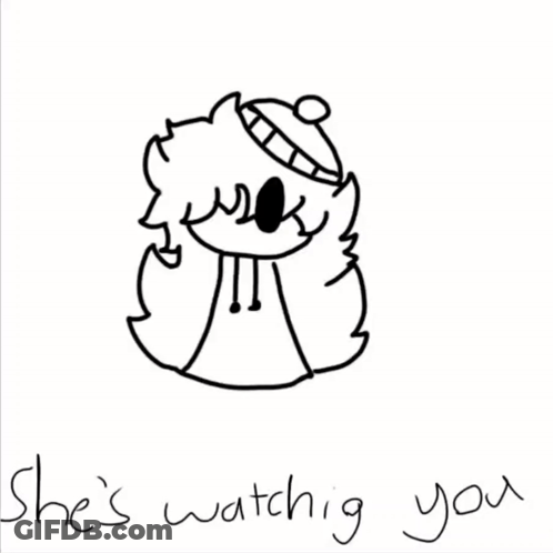 Black And White Cat Watching You GIF