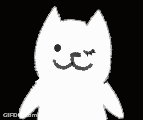 Black And White Cat Winking GIF