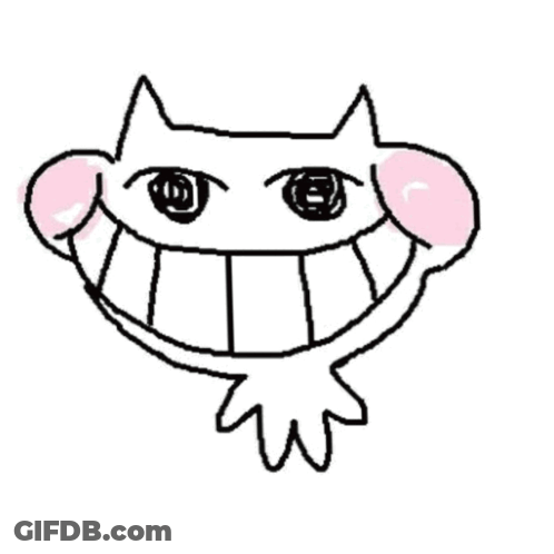 Black And White Cat With Big Smile GIF