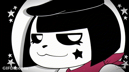 Black And White Cat With Star On Face GIF